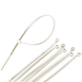 Δεματικά Τσέρκια Πλαστικά Λευκά 10x2.5cm - 100 τμχ.