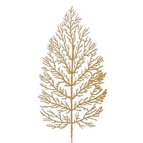 Χριστουγεννιάτικο Διακοσμητικό Κλαδί Φτέρη Χρυσό 70 cm