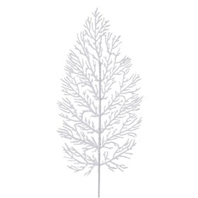 Χριστουγεννιάτικο Κλαδί Φτέρη Λευκό 71 εκ.