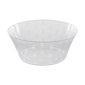 Μπολ Σερβιρίσματος Πλαστικό Διάφανο Επαναχρησιμοποιούμενο Σχέδιο Γραμμές 20x8 cm