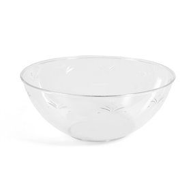 Μπολ Σερβιρίσματος Πλαστικό Διάφανο Επαναχρησιμοποιούμενο Σχέδιο Λουλούδι 20x8 cm