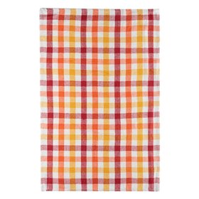 Ποτηρόπανο Κουζίνας Κόκκινο Κίτρινο Καρό 45x65 cm