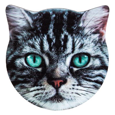 Σουβέρ Ξύλινο Πρόσωπο Γάτας 11x11 cm