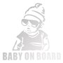 Αυτοκόλλητη Σήμανση Αυτοκινήτου Baby On Board 12.5x14 cm