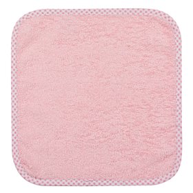 Πανάκι Βαμβακερό Βρεφικό για Κορίτσι Ροζ Καρό 30x30 cm