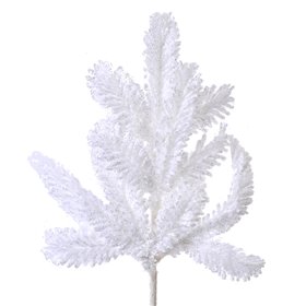Χριστουγεννιάτικο Διακοσμητικό Κλαδί Ελάτου Λευκό 35 cm
