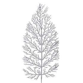 Χριστουγεννιάτικο Διακοσμητικό Κλαδί Φτέρη Ασημί 70 cm Χριστουγεννιάτικο Διακοσμητικό Κλαδί Φτέρη Ασημί 70 cm