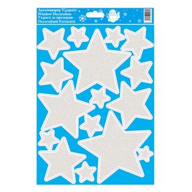 Χριστουγεννιάτικα Αφρώδη Αυτοκόλλητα Διακοσμητικά Αστέρια Ολογραφικά Glitter 20x30cm Χριστουγεννιάτικα Αφρώδη Αυτοκόλλητα Διακοσμητικά Αστέρια Ολογραφικά Glitter 20x30cm