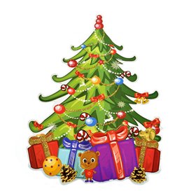 ΧΡΣ 3D ΔΕΝΤΡΟ ΜΕ ΔΩΡΑ GLITTER