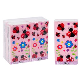 Xαρτομάντηλα Παιδικά Τριών Φύλλων LADYBAG - 4 τμχ.