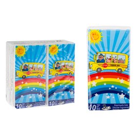 Χαρτομάντηλα Παιδικά Τριών Φύλλων School Kids - 4 τμχ.