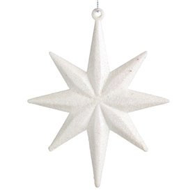 Χριστουγεννιάτικο Στολίδι Δέντρου Αστέρι Λευκό Ιριδίζον 13 cm