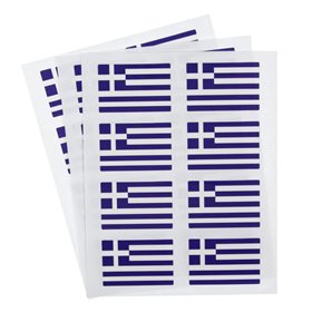 Αυτοκόλλητα Ελληνικής Σημαίας 3x2 cm - 24 τμχ.
