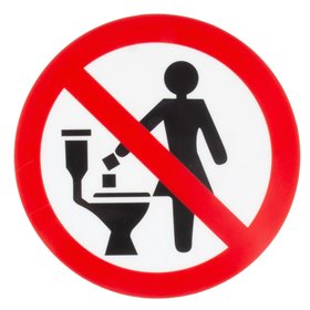 Αυτοκόλλητη Σήμανση &quotΑπαγορευτικό Χαρτιά Στην Λεκάνη&quot 15 cm