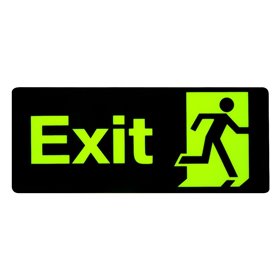 Αυτοκόλλητη Σήμανση EXIT Φωσφοριζέ 34x14 cm