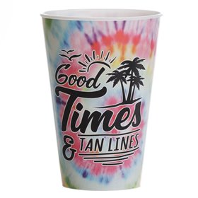 Ποτήρι Πλαστικό Tie Dye Τύπωμα Good Times 400 ml
