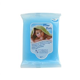 Μωρομάντηλα ΜΟΝ ΒΕΒΕ με Baby Oil 15 τμχ. 