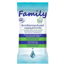 Υγρομάντηλα Αντιβακτηριδιακά - 15 τμχ.