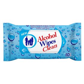 Υγρομάντηλα με Οινόπνευμα - 10 τμχ.