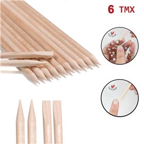 Ξυλάκια Μανικιούρ - Πεντικιούρ 15cm - 6 τμχ. Ξυλάκια Μανικιούρ - Πεντικιούρ 15cm - 6 τμχ.
