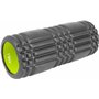 AMILA Foam Roller Plexus Φ14x33cm Μαύρο/Λάιμ