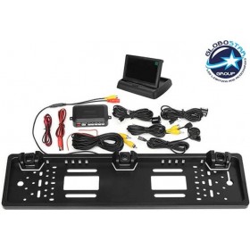 GloboStar Σύστημα Παρκαρίσματος σε Πλαίσιο Πινακίδας ΜαύροΚωδικός: 77352