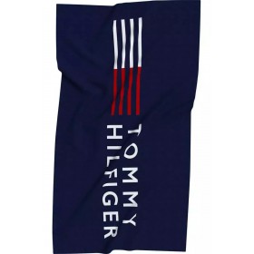 Tommy Hilfiger Πετσέτα Θαλάσσης σε Σκούρο Μπλε χρώμα 100x180cm