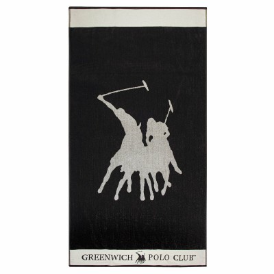 Greenwich Polo Club Πετσέτα Θαλάσσης σε Μαύρο χρώμα 170x90cm