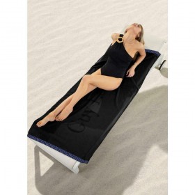 Guy Laroche Echo Πετσέτα Θαλάσσης σε Μαύρο χρώμα 180x90cm Guy Laroche Echo Πετσέτα Θαλάσσης σε Μαύρο χρώμα 180x90cm