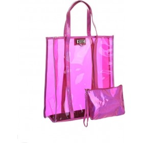 Ble Resort Collection Πλαστική Τσάντα Θαλάσσης σε Ροζ χρώμα Ble Resort Collection Πλαστική Τσάντα Θαλάσσης σε Ροζ χρώμα