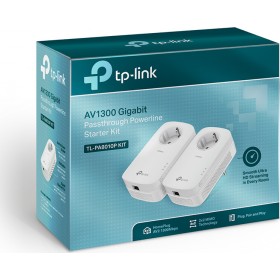 TP-LINK TL-PA8010P KIT v3 Powerline Διπλό για Ενσύρματη Σύνδεση με Passthrough Πρίζα και Θύρα Gigabit Ethernet