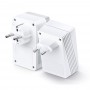 TP-LINK TL-WPA4226KIT v5 Powerline Διπλό για Ασύρματη Σύνδεση Wi‑Fi 4 με Passthrough Πρίζα και 2 Θύρες Ethernet