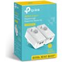 TP-LINK TL-PA4022P KIT v4 Powerline Διπλό για Ενσύρματη Σύνδεση με Passthrough Πρίζα και 2 Θύρες Ethernet