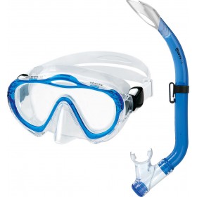 Mares Μάσκα Θαλάσσης Σιλικόνης με Αναπνευστήρα Sharky Junior Set Clear/Blue