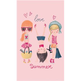 Nef-Nef Beach Girls Παιδική Πετσέτα Θαλάσσης 70x120cm σε Ροζ χρώμα Nef-Nef Beach Girls Παιδική Πετσέτα Θαλάσσης 70x120cm σε Ροζ χρώμα