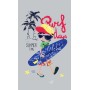 Nef-Nef Surf Boy Παιδική Πετσέτα Θαλάσσης 70x120cm σε Γκρι χρώμα