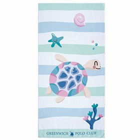 Greenwich Polo Club Παιδική Πετσέτα Θαλάσσης Μέντα / Μωβ / Ροζ 140x70cm