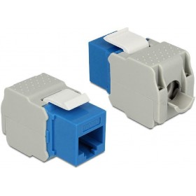 DeLock Keystone Module RJ45 jack to LSA Cat.6 UTP Blue
