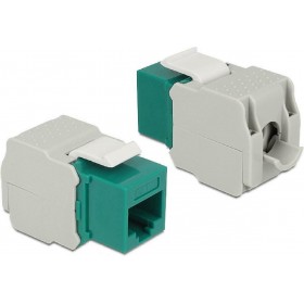 DeLock Keystone Module RJ45 jack to LSA Cat.6 UTP Green