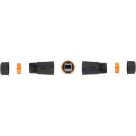 DeLock Cable Connector RJ45 jack to RJ45 jack Cat.6A Waterproof Orange (86692)