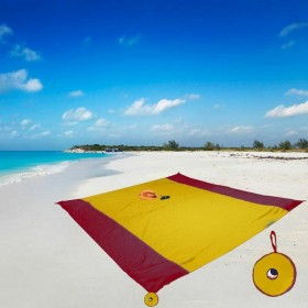 Ticket To The Moon Κουβέρτα Παραλίας Dark Yellow/Burgundy Ticket To The Moon Κουβέρτα Παραλίας Dark Yellow/Burgundy