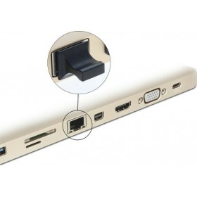 DeLock Dust Cover for RJ45 jack 10 pieces Black