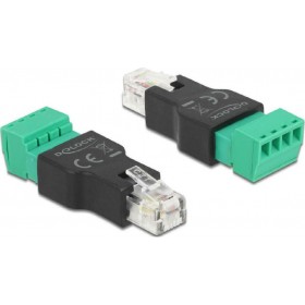 DeLock RJ11 male to Terminal Block 4pin 2-part (66527)