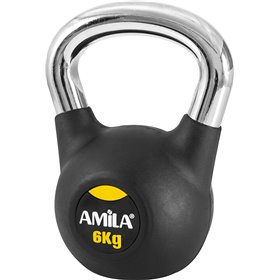 AMILA Kettlebell Rubber Cover Cr Handle 6Kg AMILA Kettlebell Rubber Cover Cr Handle 6Kg