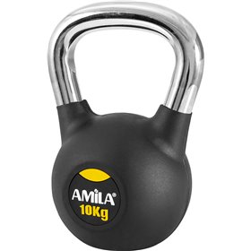 AMILA Kettlebell Rubber Cover Cr Handle 10Kg AMILA Kettlebell Rubber Cover Cr Handle 10Kg