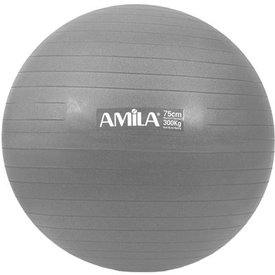 Μπάλα Γυμναστικής AMILA GYMBALL 75cm Γκρι Bulk