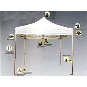 Gazebo Επαγγελματικό 3x4,5 Ενισχυμένος Ιστός Gazebo Επαγγελματικό 3x4,5 Ενισχυμένος Ιστός