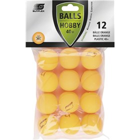 Μπαλάκια Ping Pong Sunflex Hobby PVC 12 Τεμάχια Πορτοκαλί Μπαλάκια Ping Pong Sunflex Hobby PVC 12 Τεμάχια Πορτοκαλί