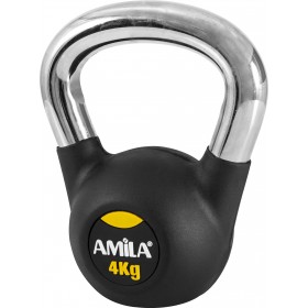 AMILA Kettlebell Rubber Cover Cr Handle 4Kg AMILA Kettlebell Rubber Cover Cr Handle 4Kg