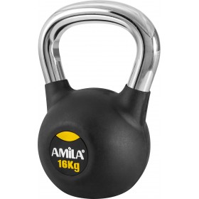 AMILA Kettlebell Rubber Cover Cr Handle 16Kg AMILA Kettlebell Rubber Cover Cr Handle 16Kg